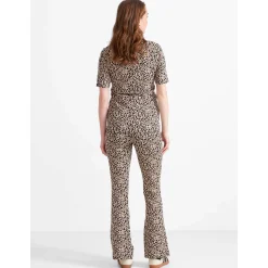 Prénatal zwangerschapstop korte mouwen all over print zwart