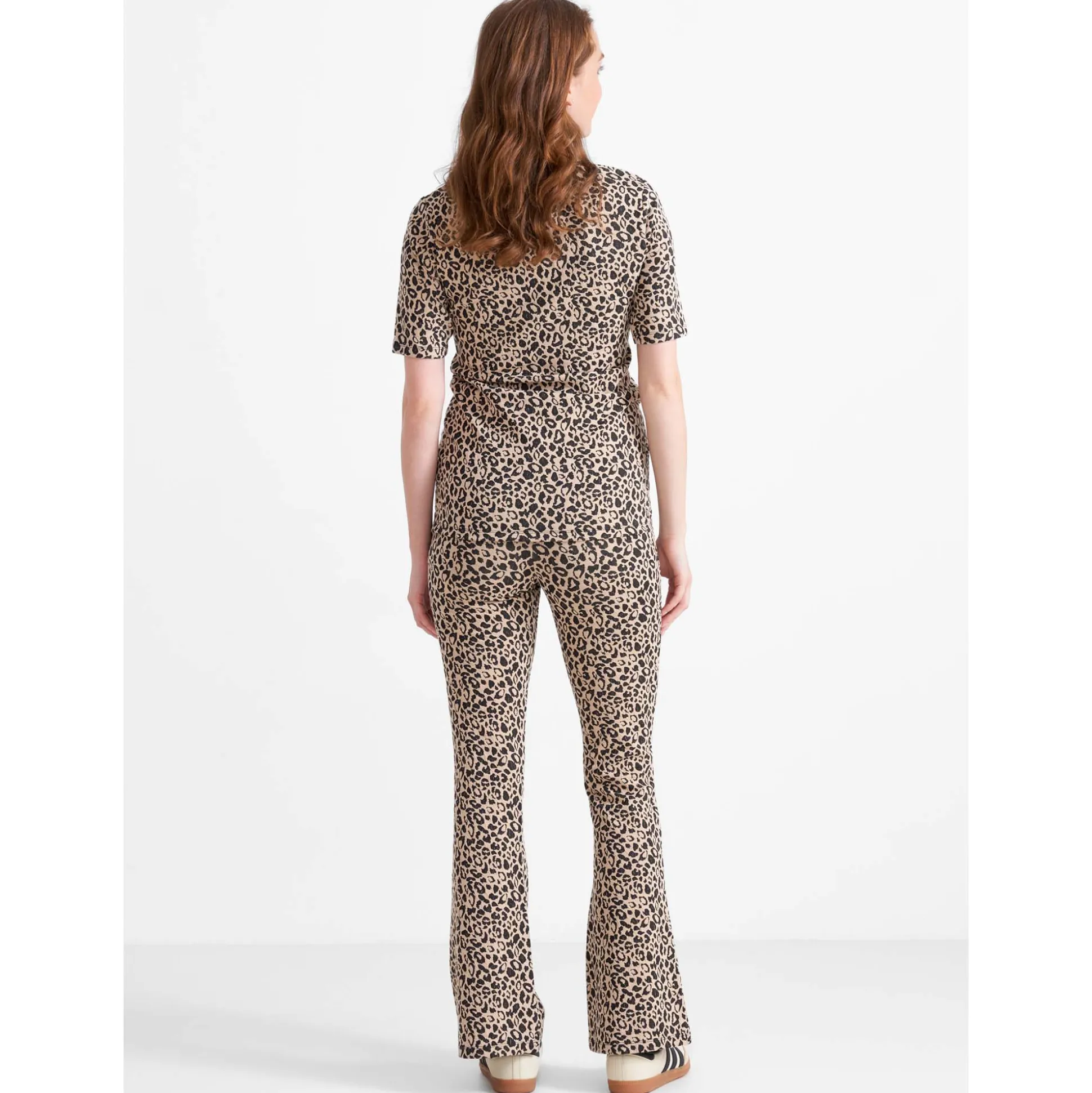 Prénatal zwangerschapstop korte mouwen all over print zwart