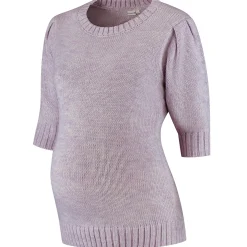 Prénatal zwangerschapstrui driekwart mouwen effen paars