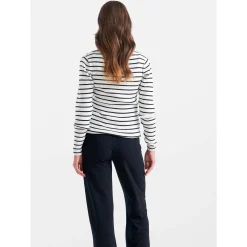 Prénatal zwangerschapstrui lange mouwen strepen wit