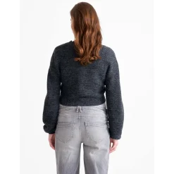 Prénatal zwangerschapsvest lange mouwen effen antraciet