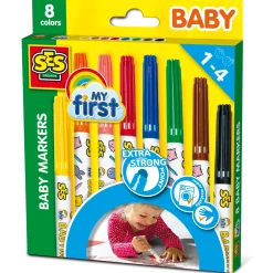 SES My First babymarkers - 8 viltstiften Multi