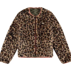 Stains & Stories jas lange mouwen panterprint bruin