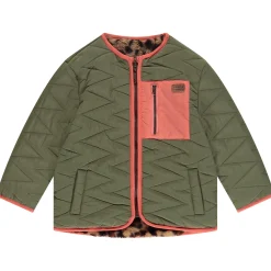 Stains & Stories peuter jas lange mouwen meerkleurig groen