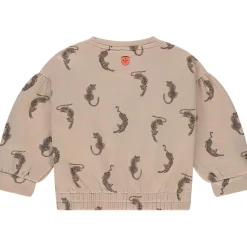Stains & Stories peuter sweater lange mouwen all over print beige