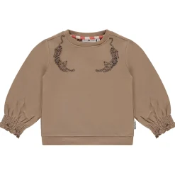 Stains & Stories peuter sweater lange mouwen printopdruk bruin