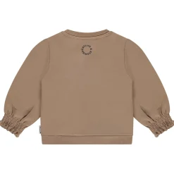Stains & Stories peuter sweater lange mouwen printopdruk bruin