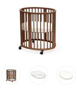 Stokke Sleepi Mini bundel warm bruin met matras & hoeslaken