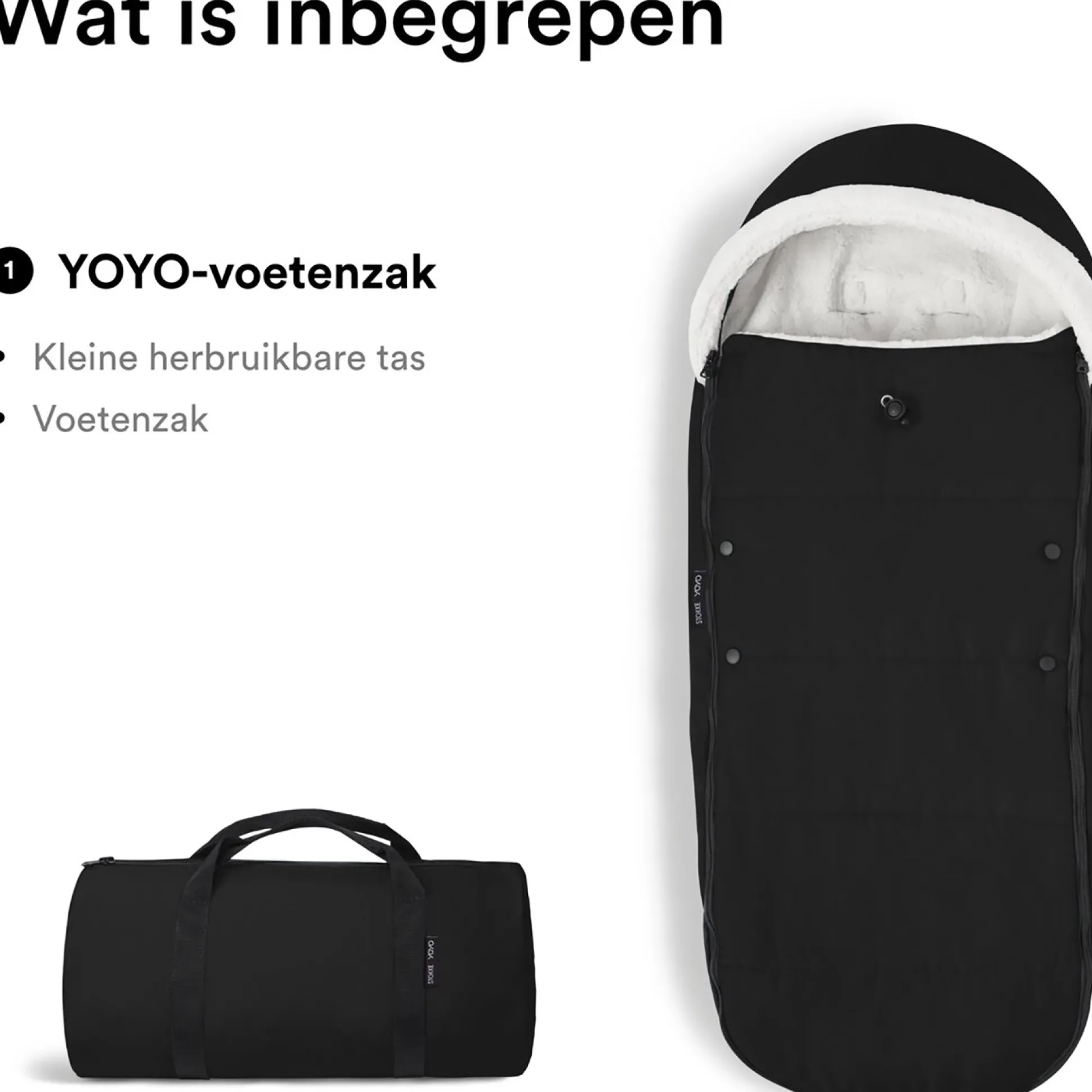 Stokke Yoyo voetenzak Black