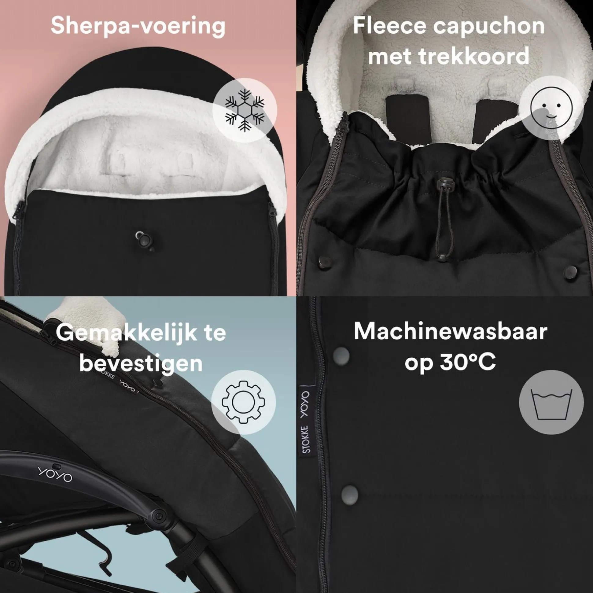 Stokke Yoyo voetenzak Black