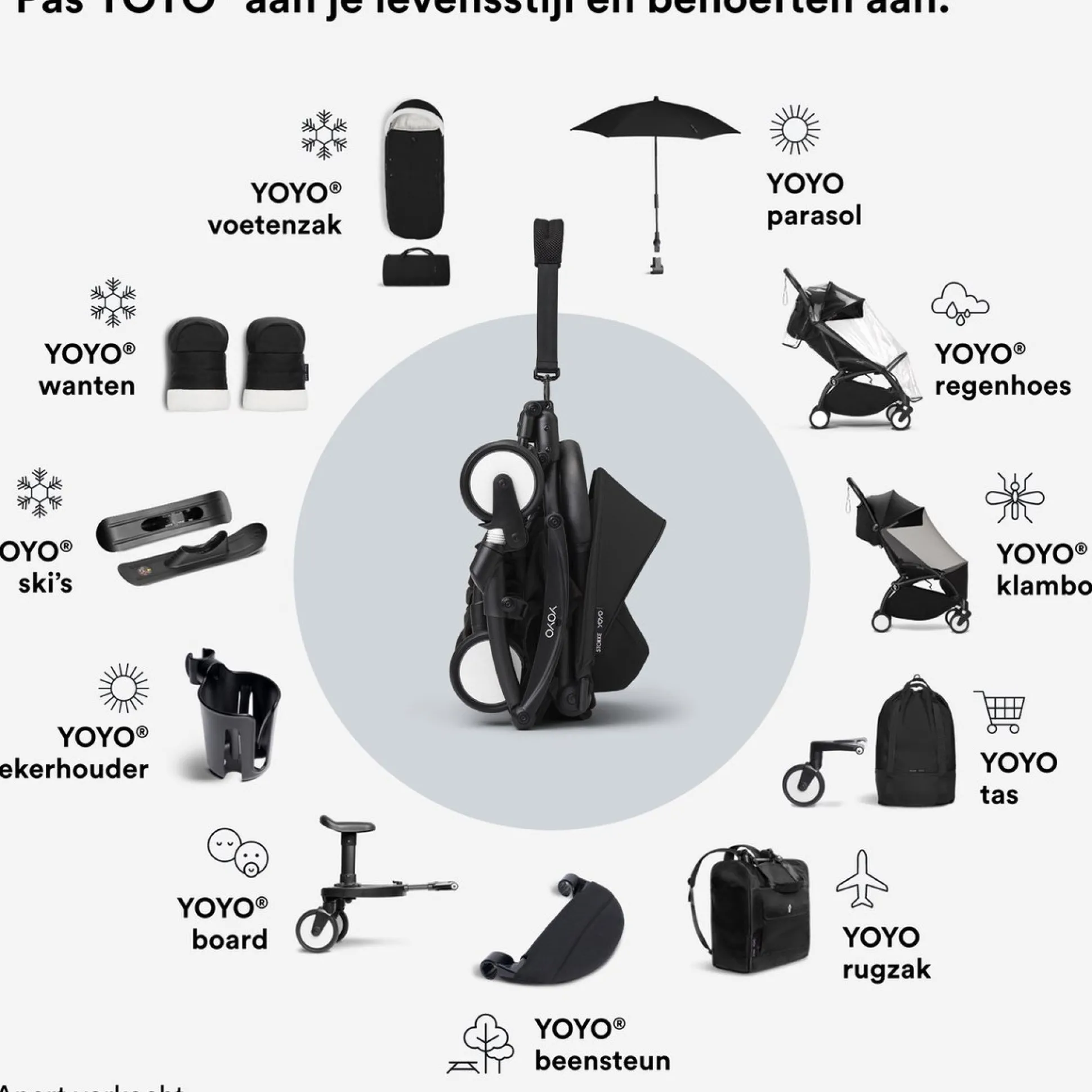 Stokke Yoyo voetenzak Black