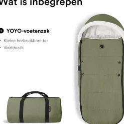 Stokke Yoyo voetenzak Olivegreen