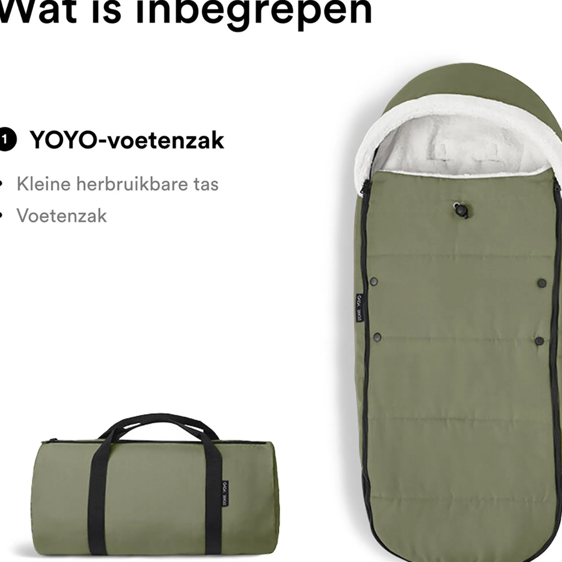 Stokke Yoyo voetenzak Olivegreen