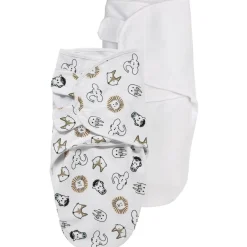SwaddleMeyco animals 2 stuks 0-3 maanden White