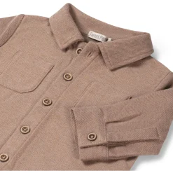 Sweet Petit baby blouse lange mouwen effen bruin