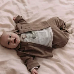 Sweet Petit baby blouse lange mouwen effen bruin