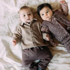 Sweet petit baby broek Benja effen bruin