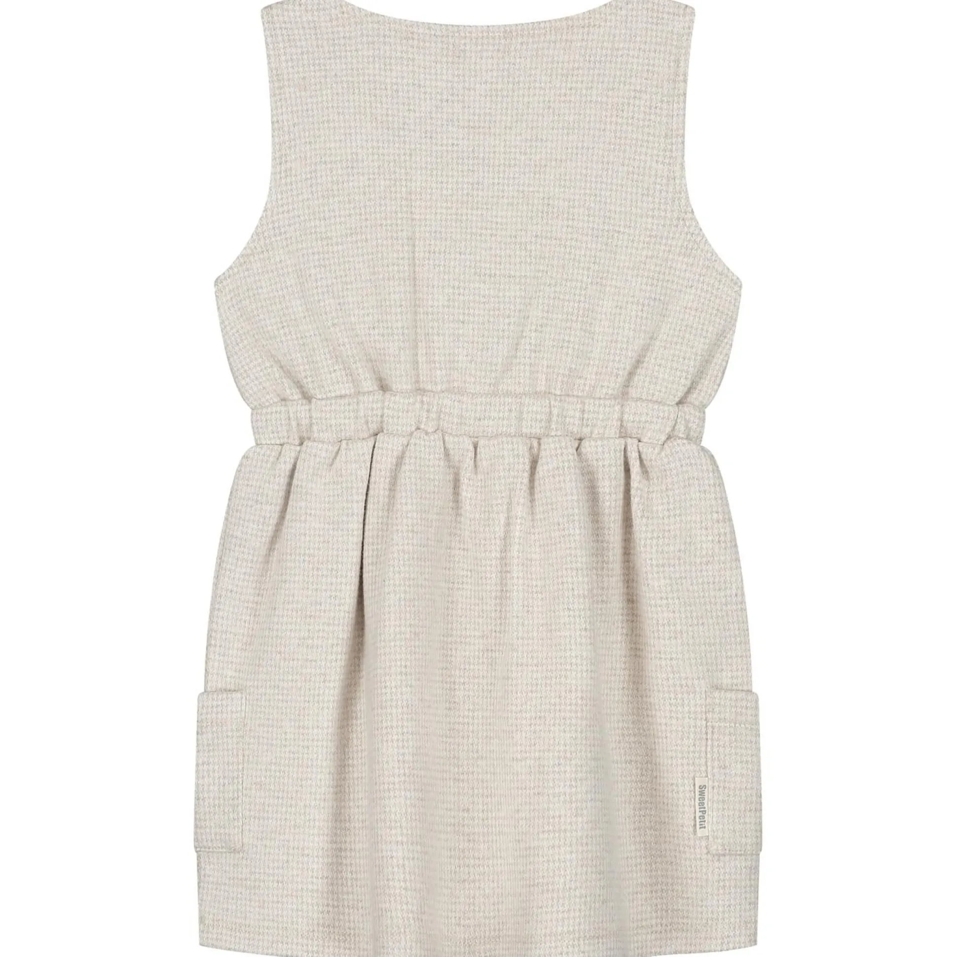 Sweet Petit baby jurk Merel mouwloos ruit beige