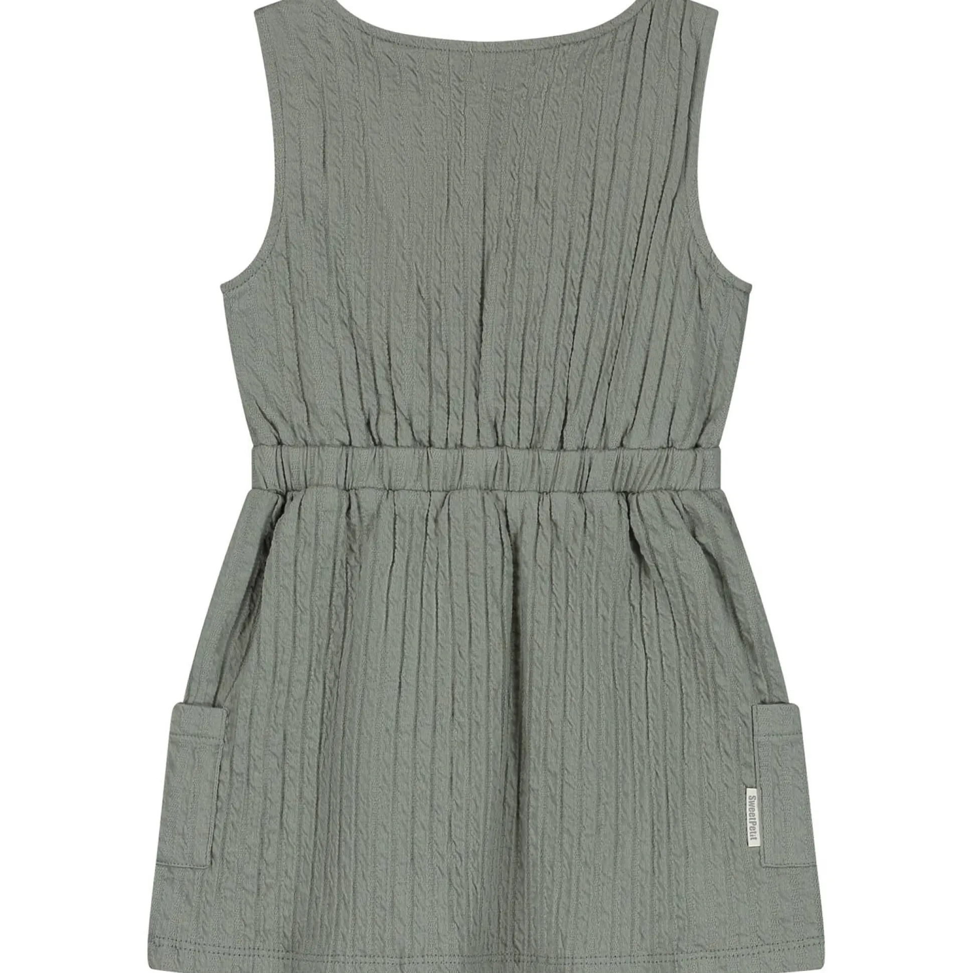 Sweet Petit baby jurk Merel mouwloos effen groen