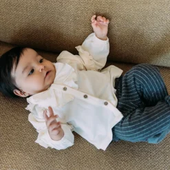 Sweet Petit baby legging Pien  strepen grijs