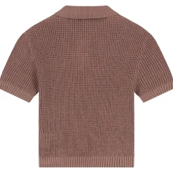 Sweet Petit baby polo korte mouwen effen bruin