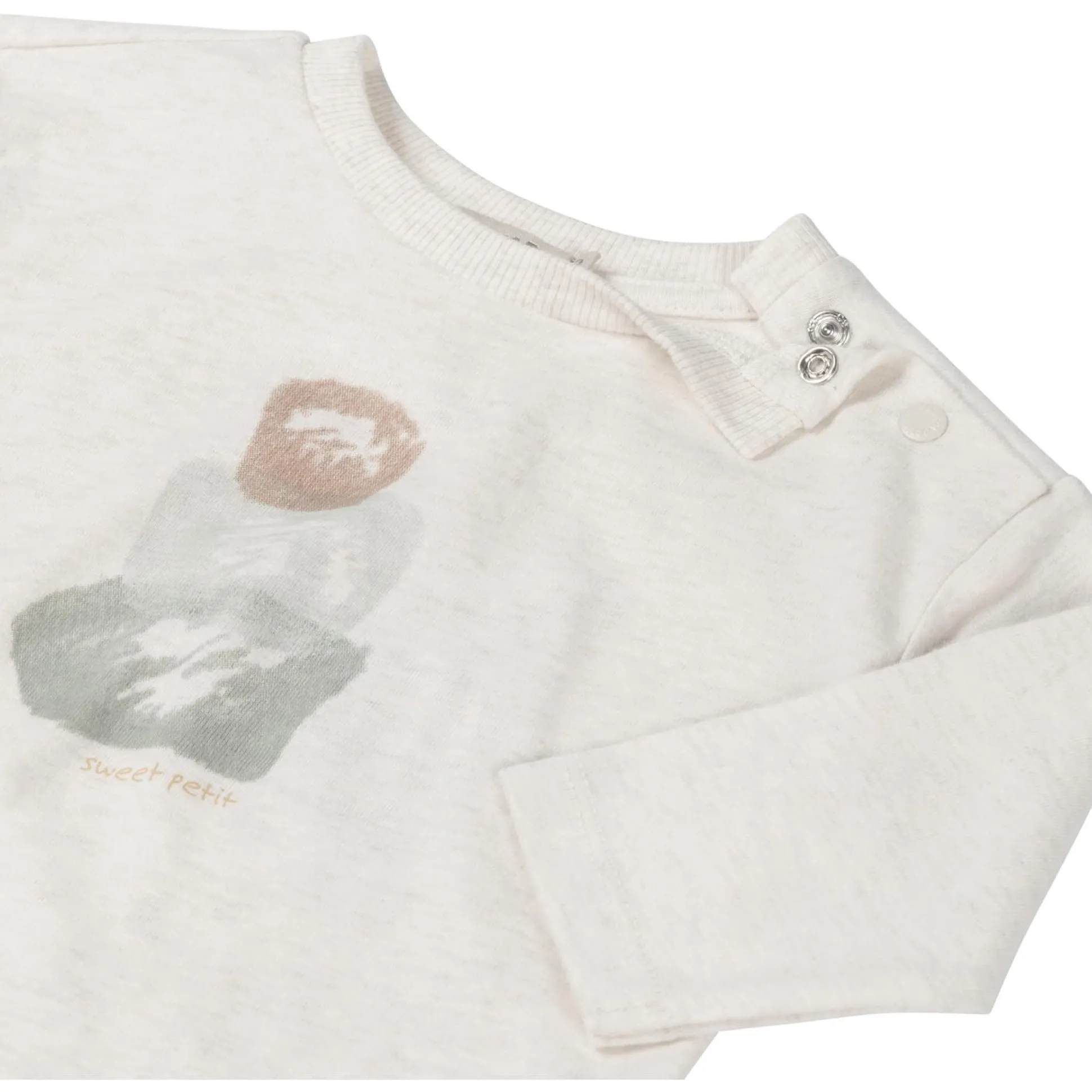 Sweet Petit baby shirt lange mouwen printopdruk beige