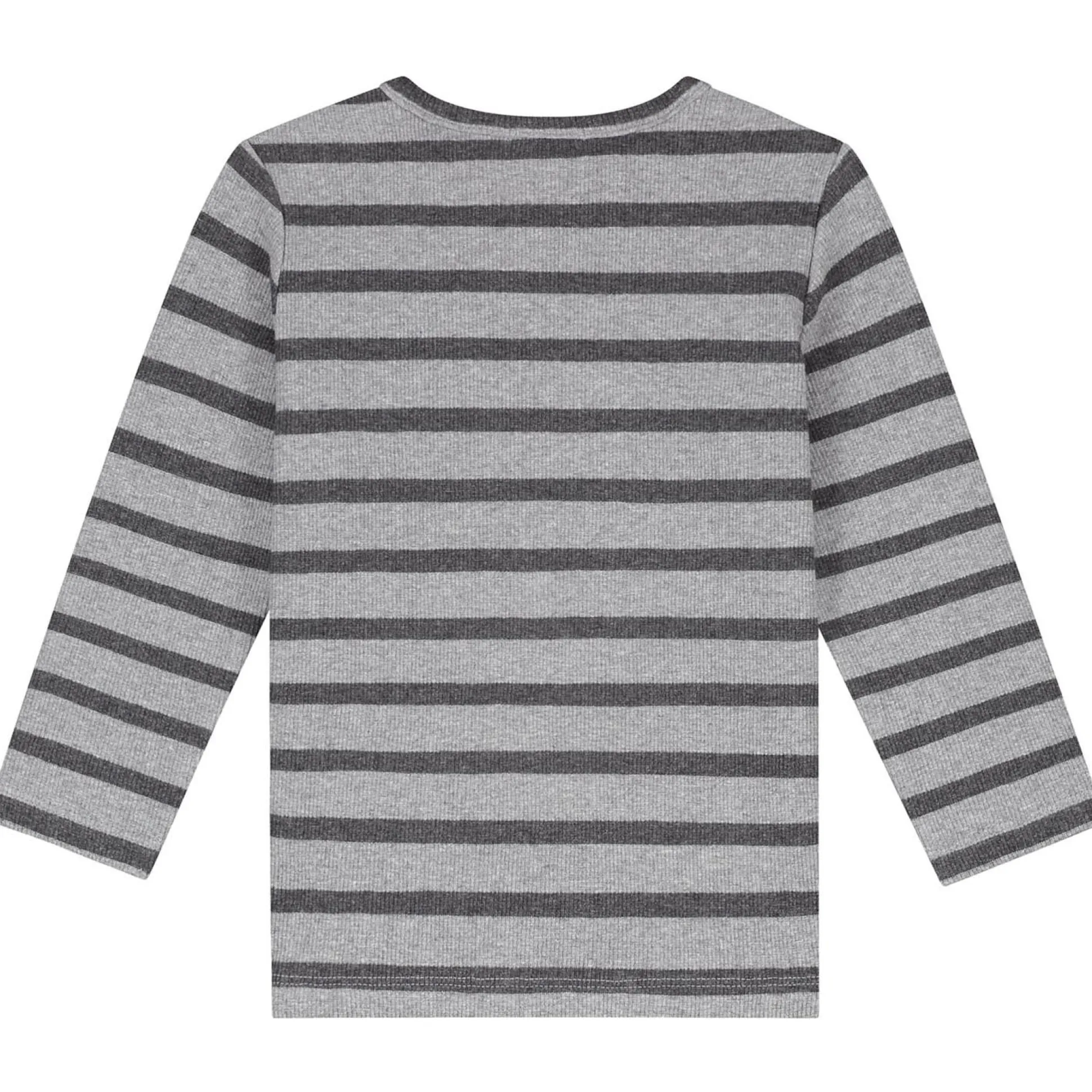 Sweet Petit baby shirt Mees lange mouwen strepen grijs