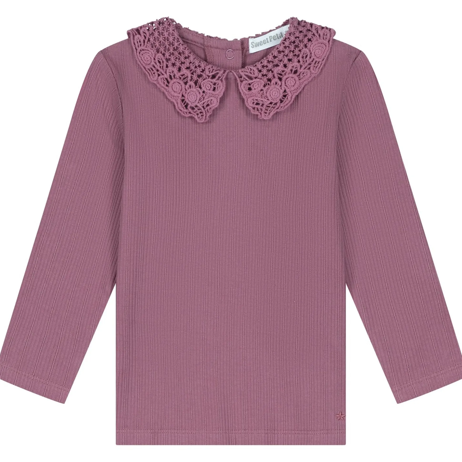 Sweet petit baby shirt Zoe lange mouwen effen paars