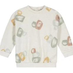 Sweet Petit baby sweater lange mouwen all over print beige