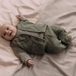 Sweet Petit baby trui lange mouwen effen groen