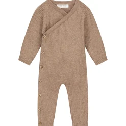 Sweet Petit Mini boxpakje lange mouwen effen bruin