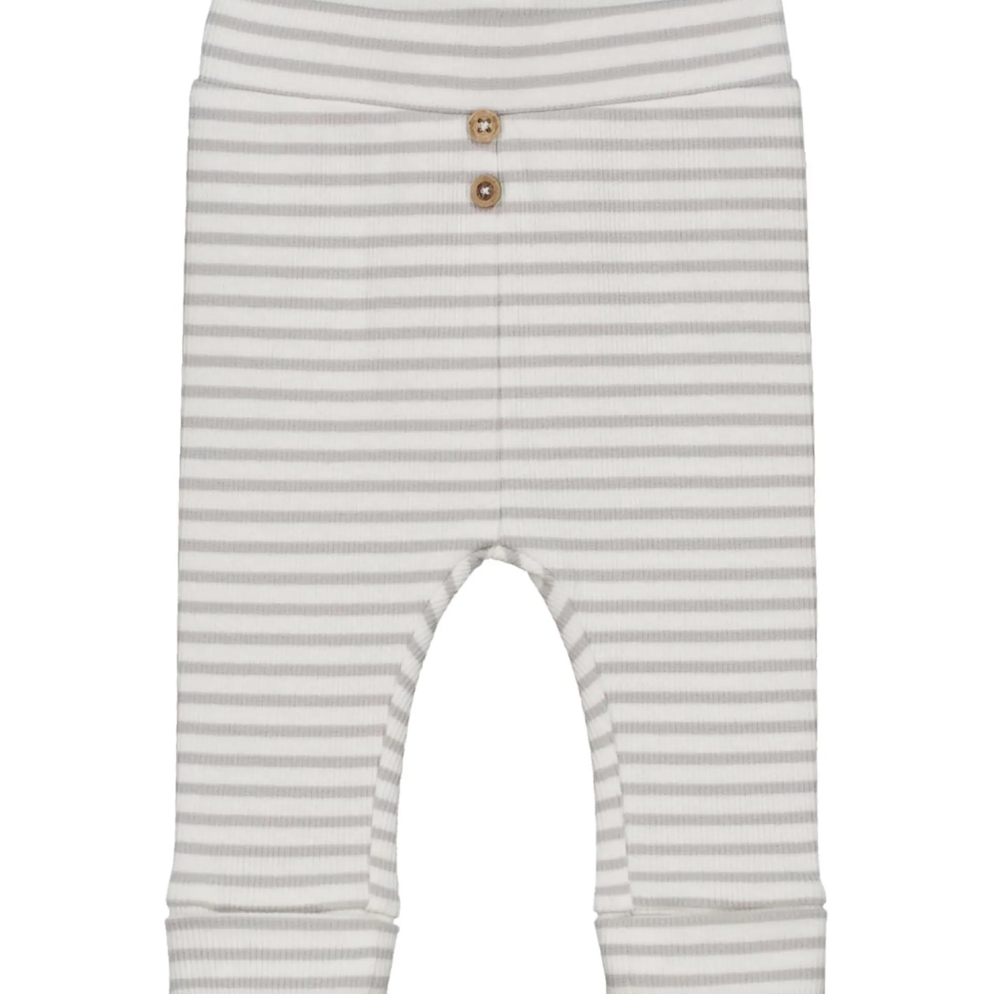 Sweet Petit Mini broek rib strepen grijs