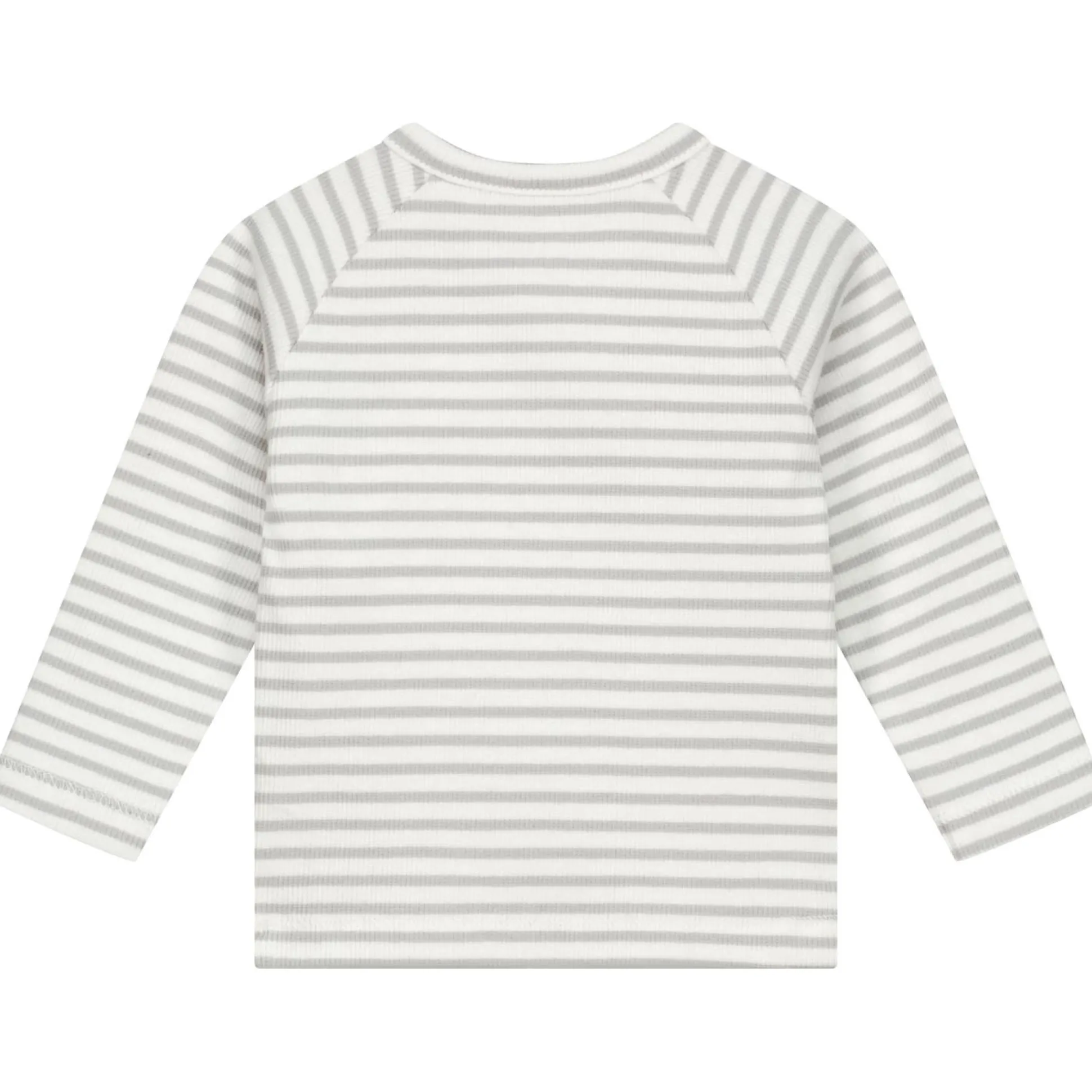 Sweet Petit Mini overslagshirt rib lange mouwen strepen beige
