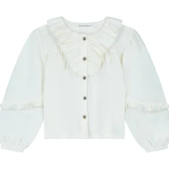 Sweet Petit peuter blouse Sas lange mouwen effen wit