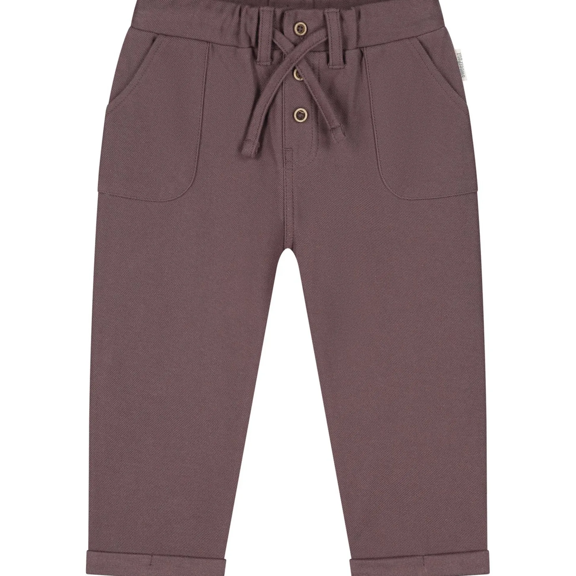 Sweet petit peuter broek Benja effen bruin
