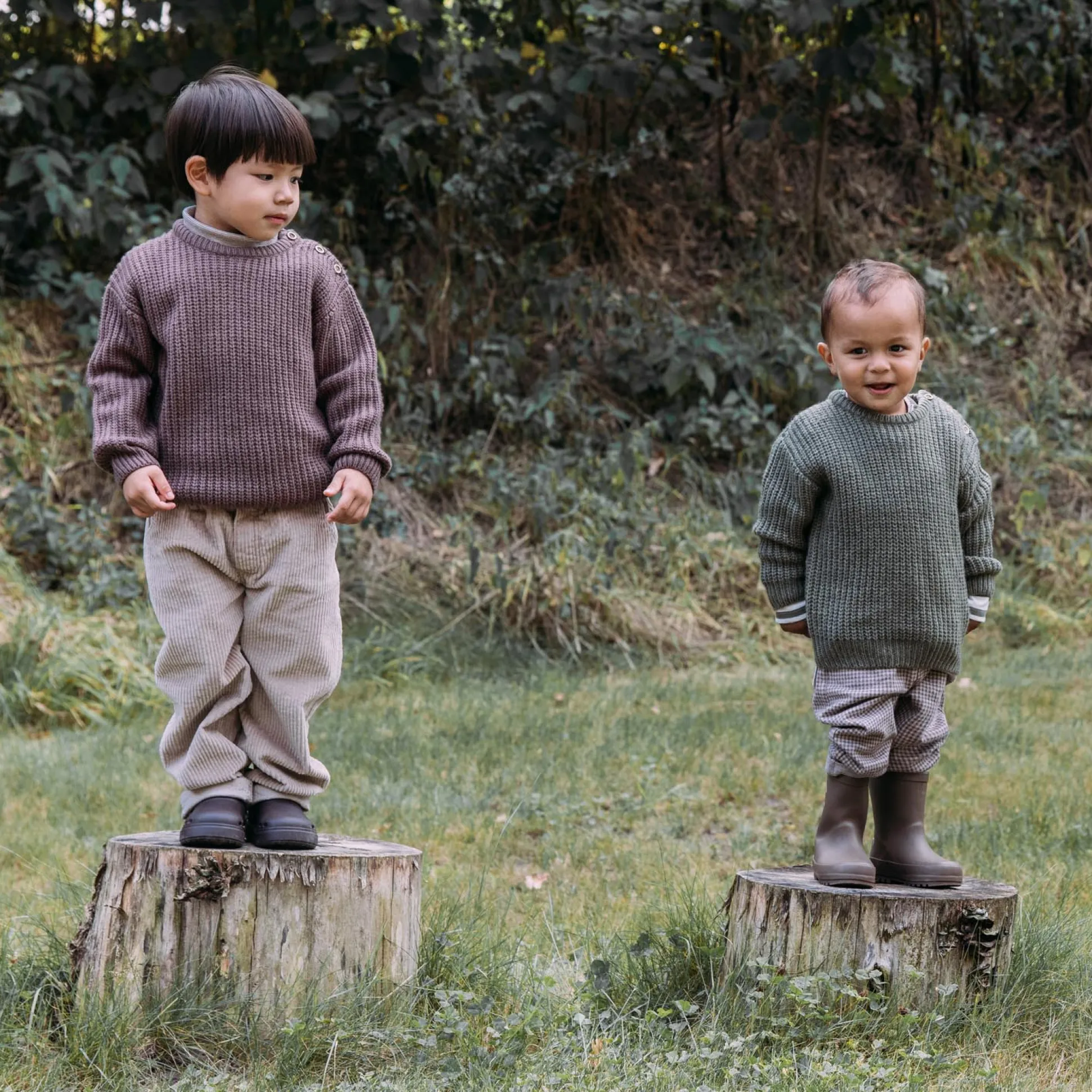 Sweet petit peuter broek Riv effen taupe