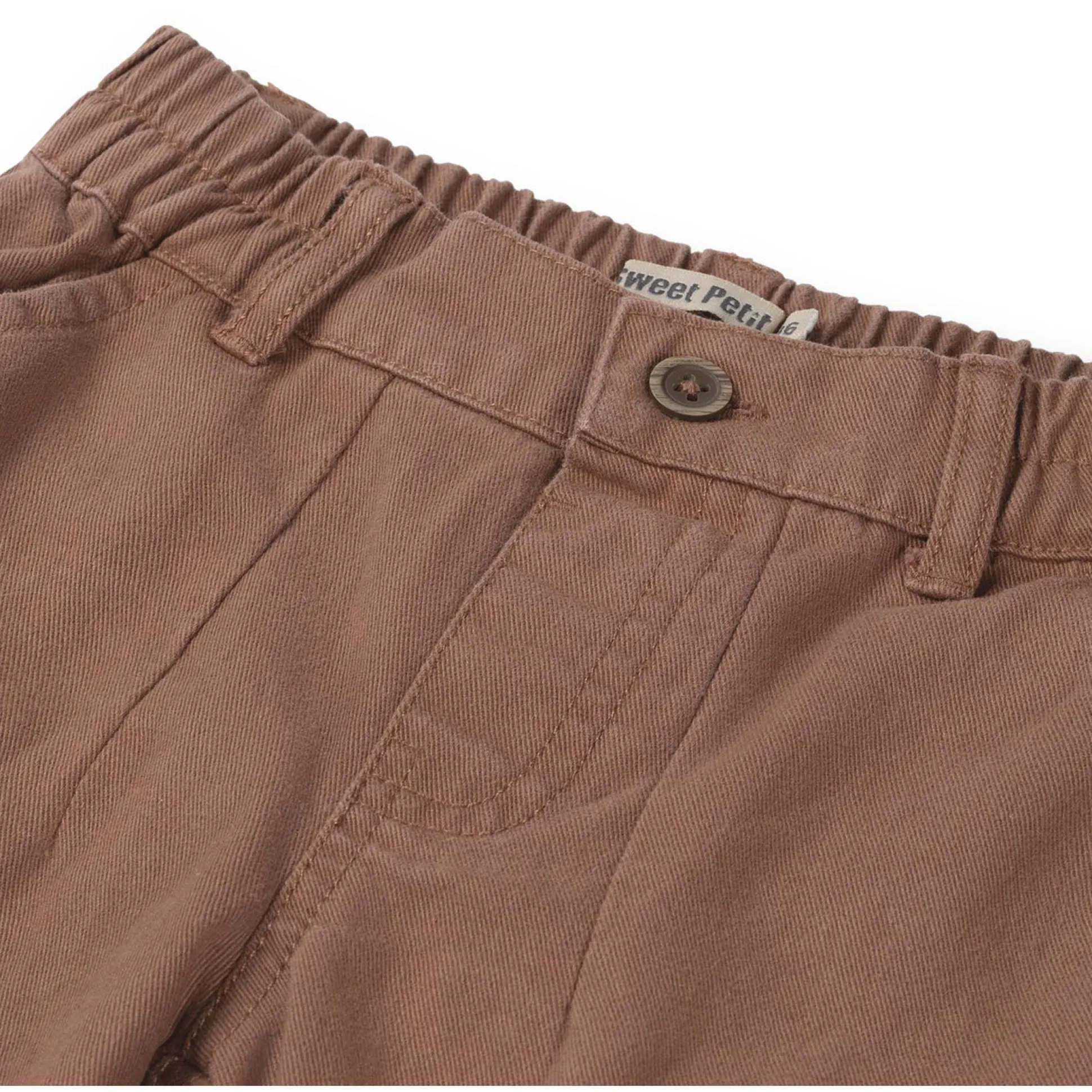 Sweet Petit peuter broek effen bruin
