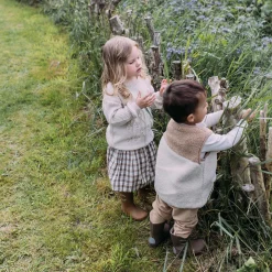 Sweet Petit peuter gilet Joe mouwloos effen beige