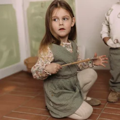 Sweet Petit peuter jurk Merel mouwloos effen groen