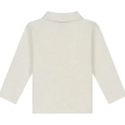 Sweet Petit peuter polo Nathan lange mouwen effen beige
