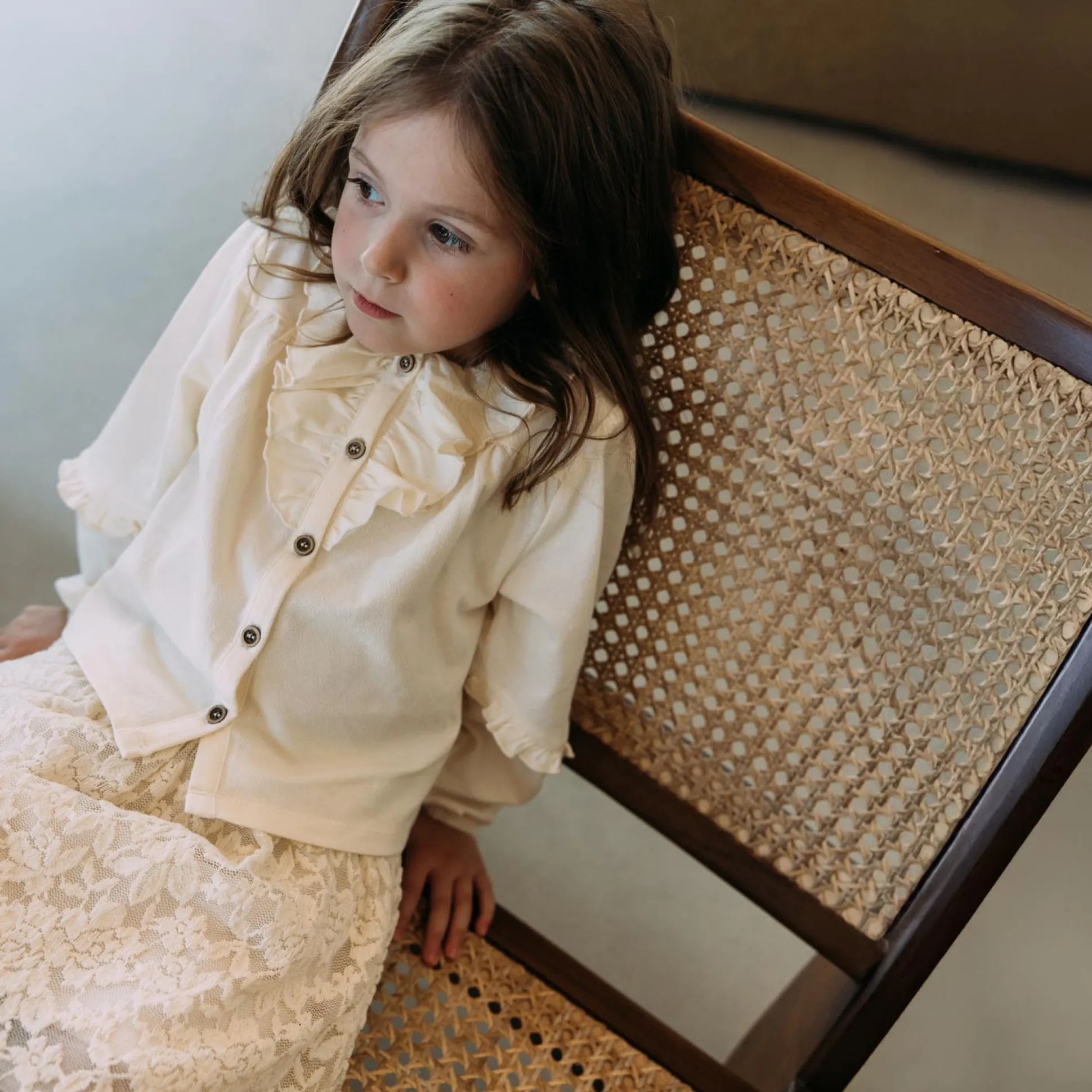 Sweet Petit peuter Rok Vikki bloemen wit