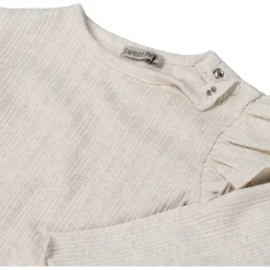 Sweet Petit peuter shirt Meave lange mouwen effen beige
