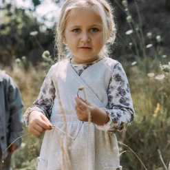 Sweet petit peuter shirt Lin lange mouwen bloemen multi