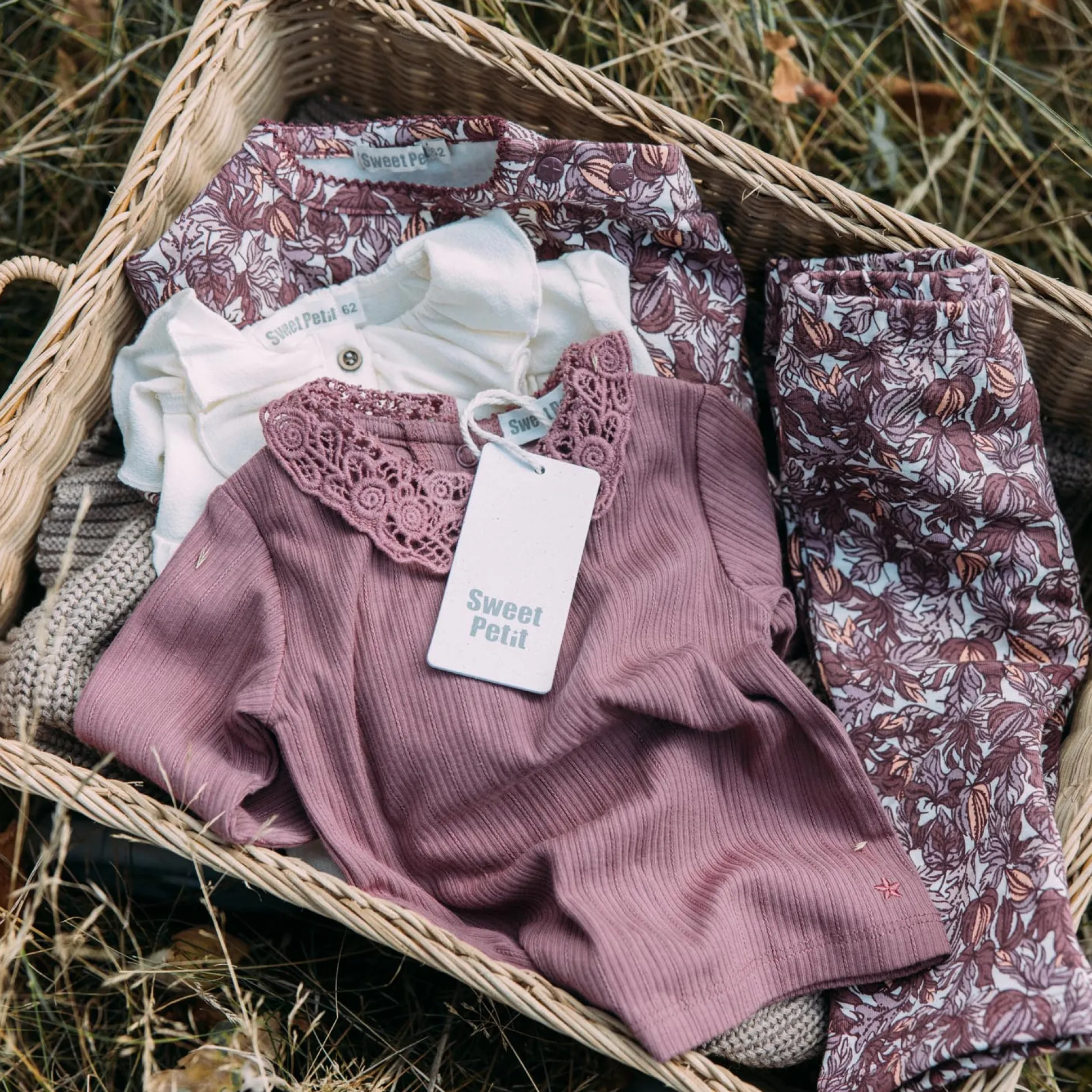 Sweet petit peuter shirt Zoe lange mouwen effen paars