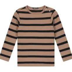 Sweet Petit peuter shirt Sepp lange mouwen strepen taupe