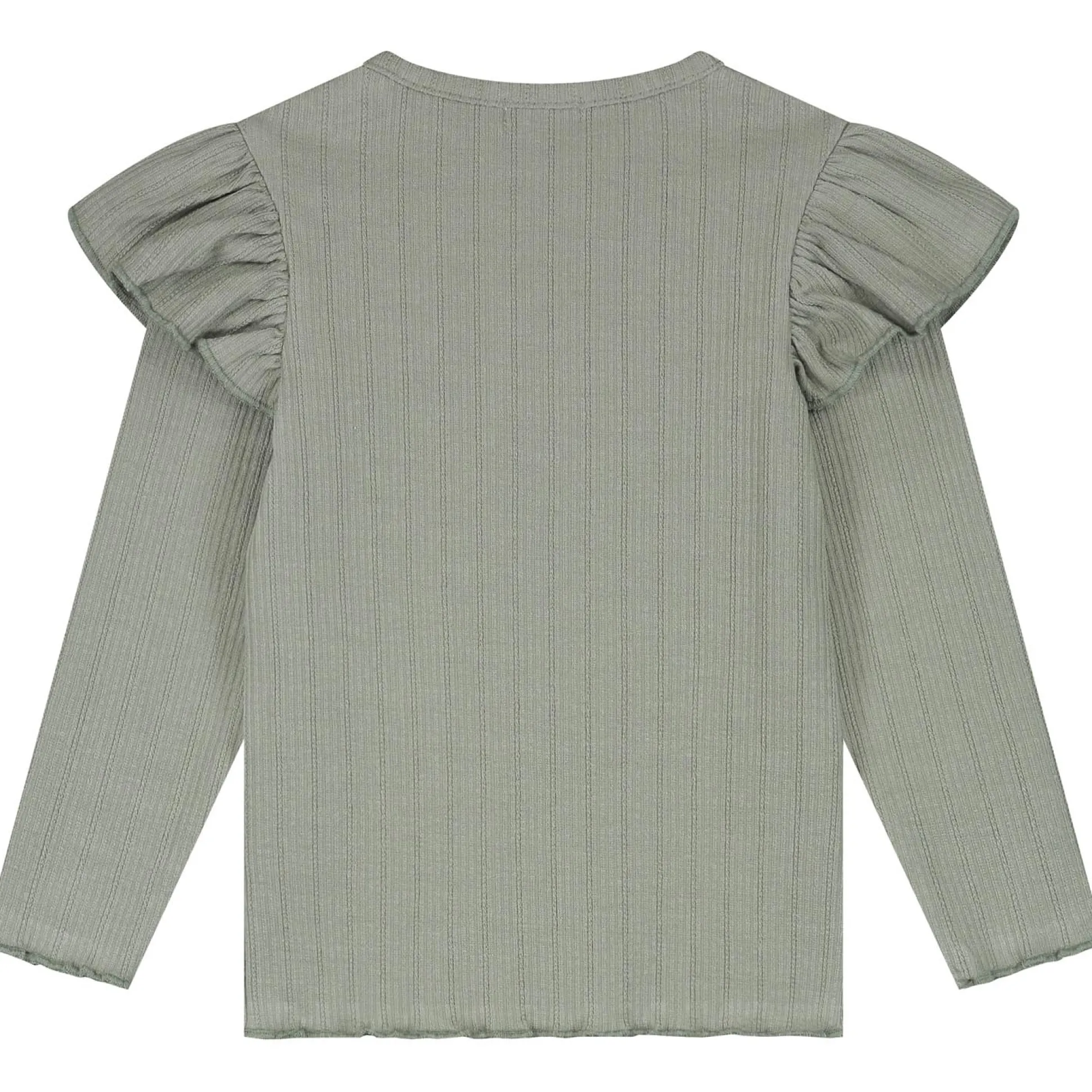 Sweet Petit peuter shirt Meave lange mouwen effen groen