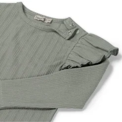 Sweet Petit peuter shirt Meave lange mouwen effen groen