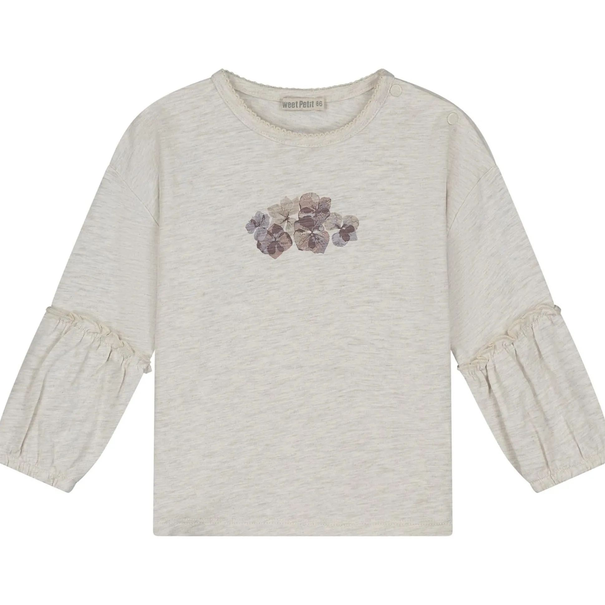 Sweet Petit peuter shirt Else lange mouwen printopdruk beige