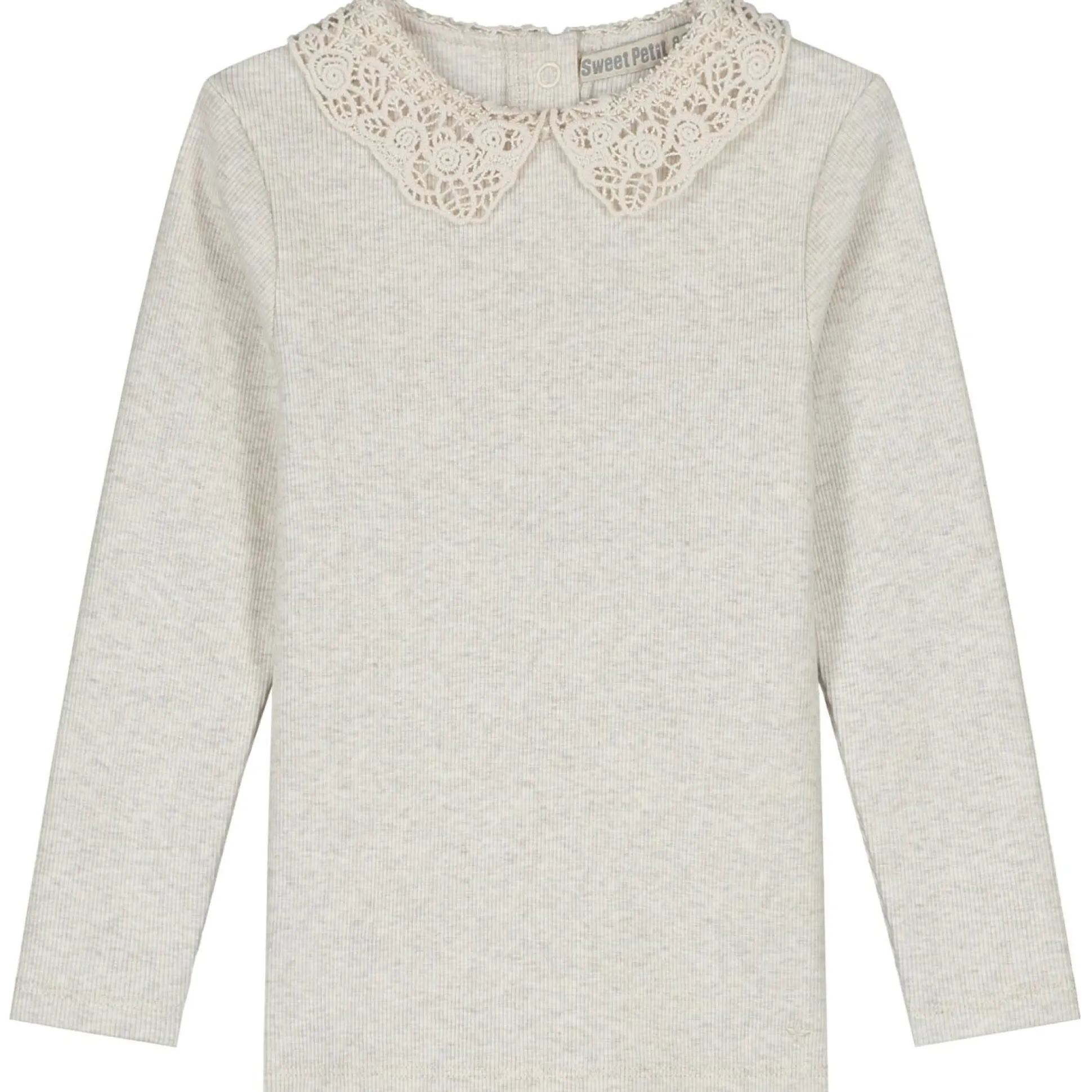 Sweet petit peuter shirt Zoe lange mouwen effen beige