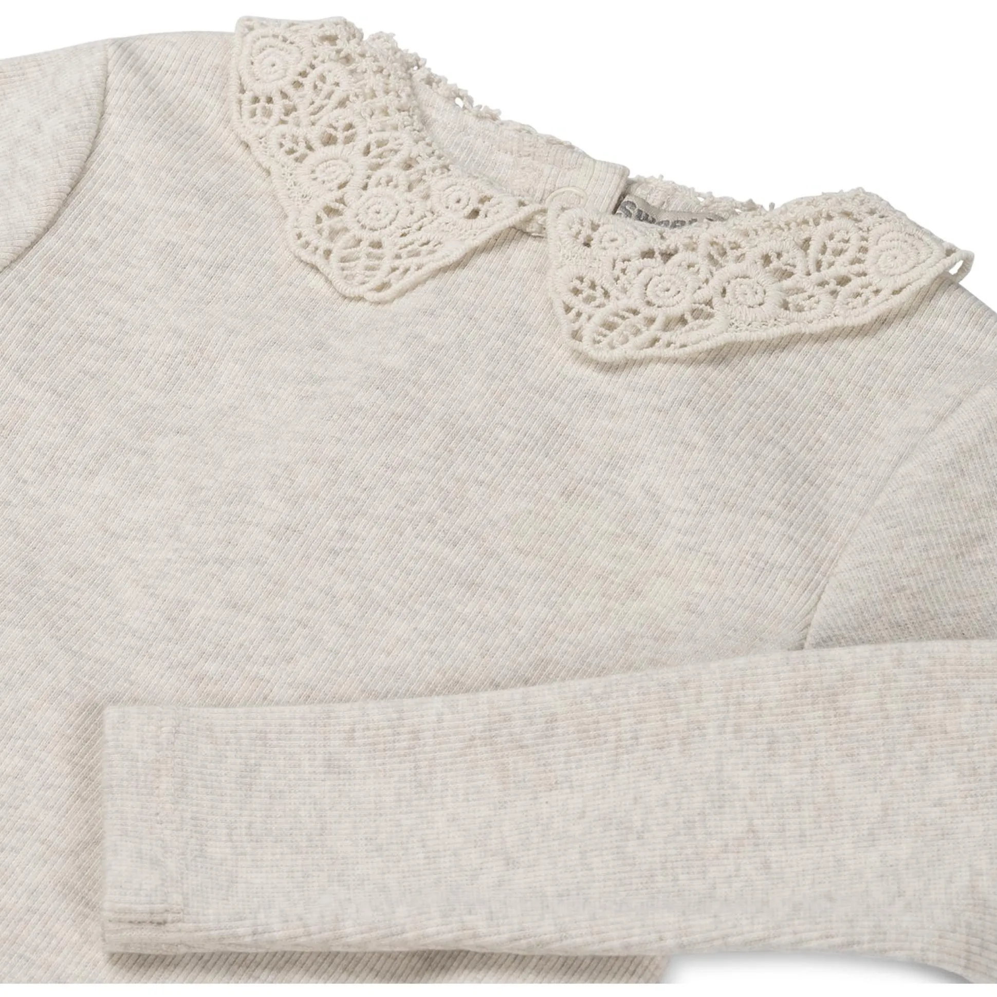 Sweet petit peuter shirt Zoe lange mouwen effen beige